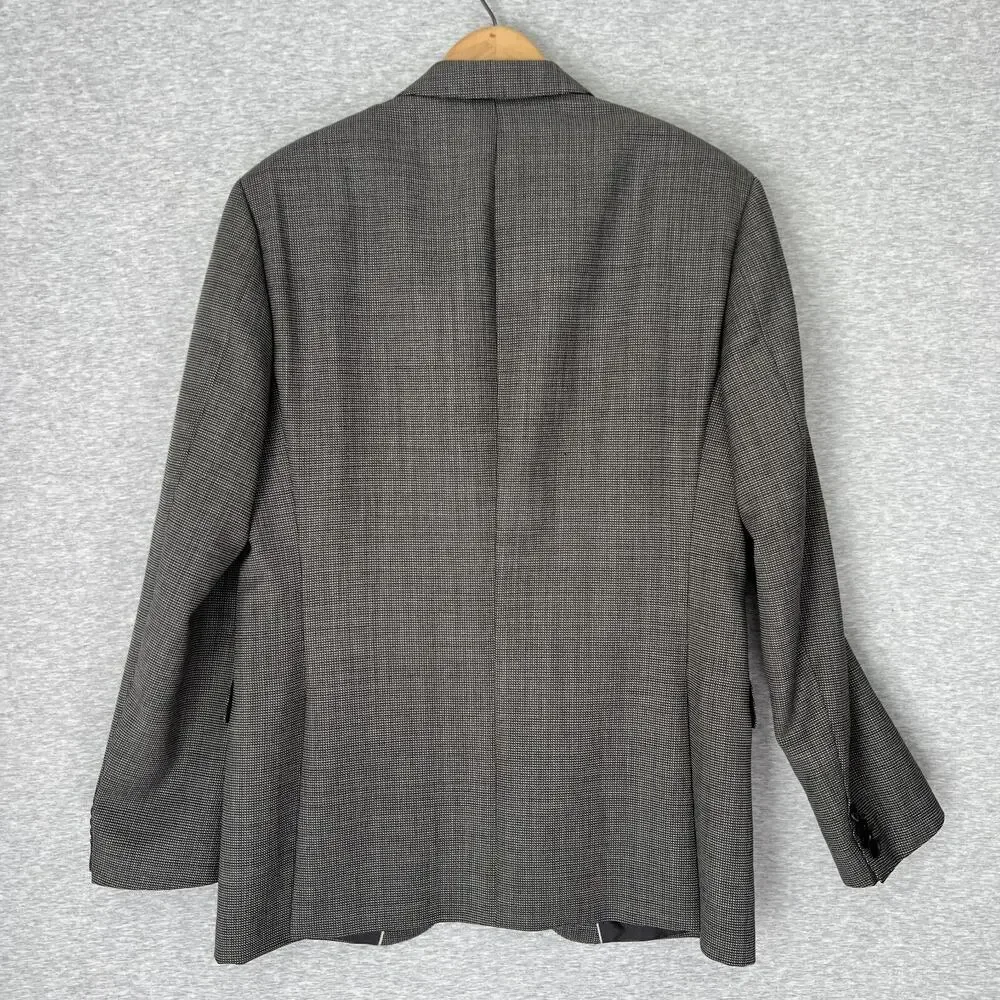 Boss‎ Sport Coat Mens 38R Black White The James4 100% Virgin Wool Blazer Jacket
